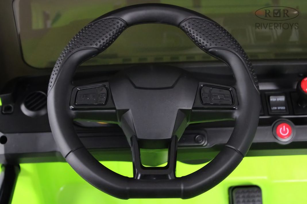 Детский электромобиль Jeep A222AA зеленый
