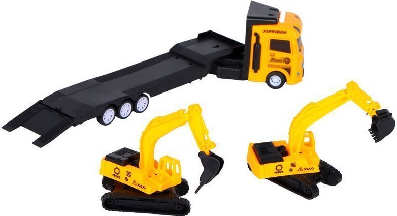 Машина AUTODRIVE Автовоз фрикционный (жёлтый) (JB0404518)