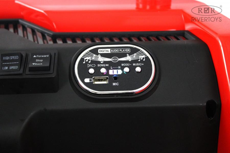 Детский электромобиль RiverToys K333AM красный