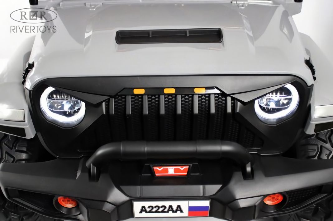 Детский электромобиль Jeep A222AA серый