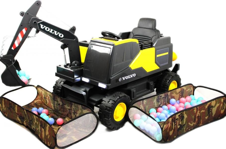 Детский электромобиль RiverToys трактор Volvo (Y444YY) желтый