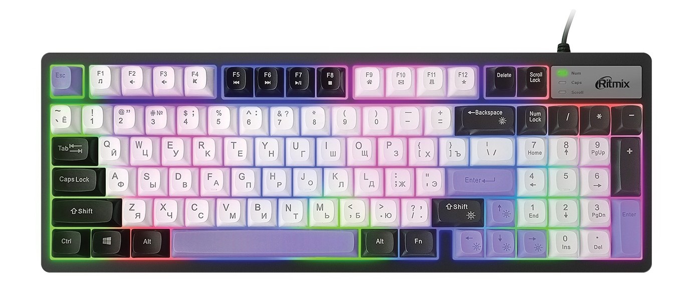 Клавиатура Ritmix RKB-401BL, Чёрная