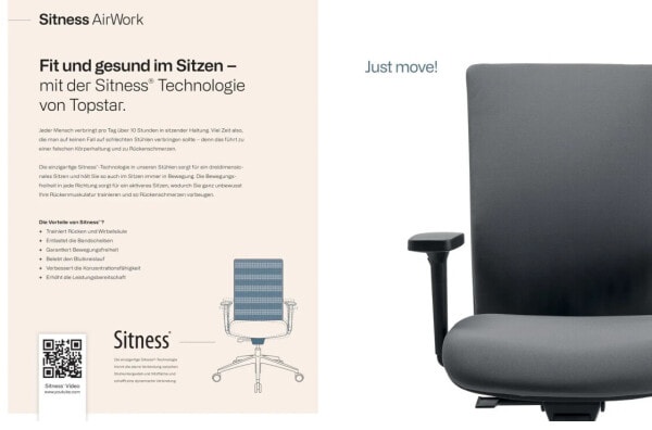 (EU) Офисное кресло Sitness AIRWORK G, 241552358, Чёрное