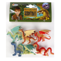 Игрушки пластизоль драконы 6 шт. в пак. ИГРАЕМ ВМЕСТЕ в кор.48наб PH16180617