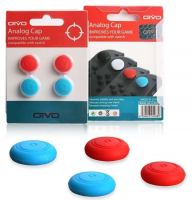 4 накладки на стики для контроллеров Joy-Con (синий-красный)