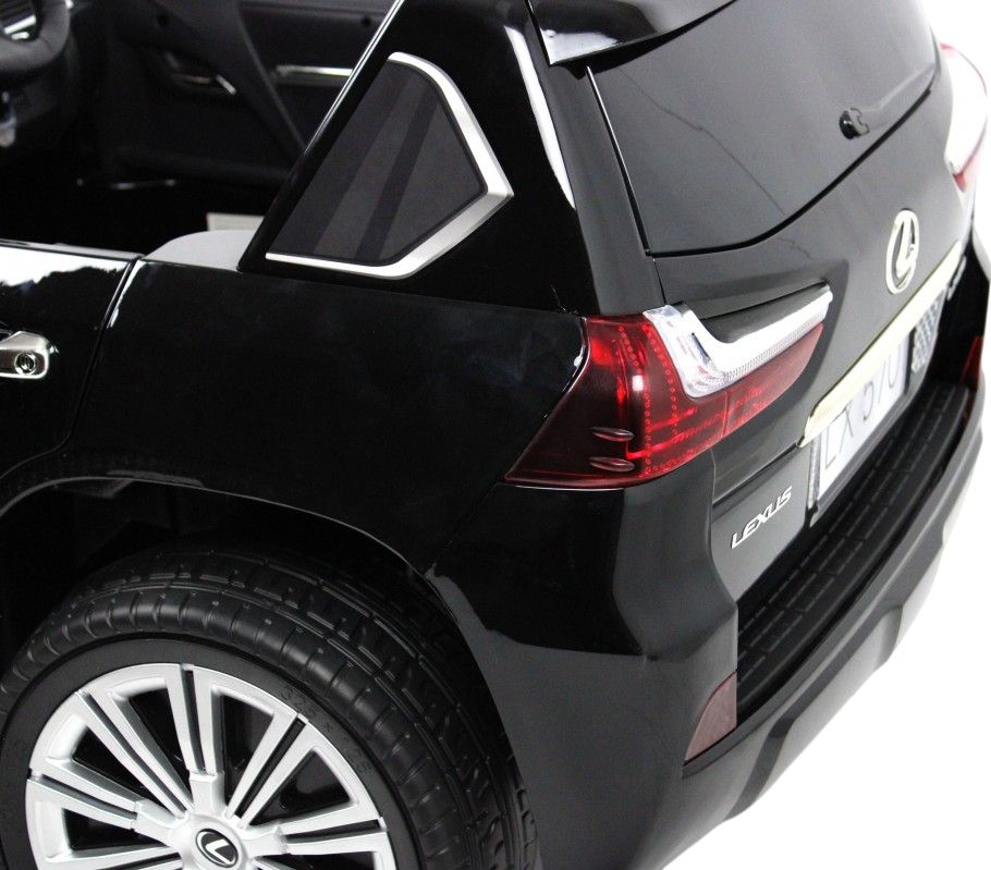 Детский электромобиль RiverToys Lexus LX570 (Y555YY) черный глянец