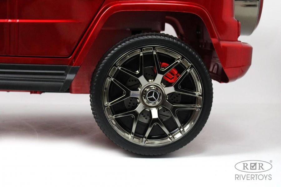 Детский электромобиль RiverToys Mercedes-AMG G63 4WD (S307) вишневый глянец