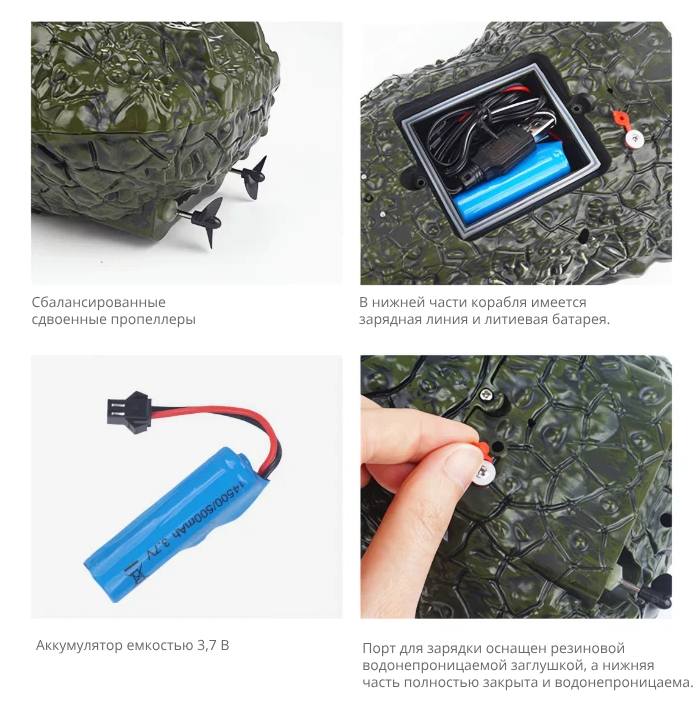 Радиоуправляемый катер Крокодил 2.4G RTR