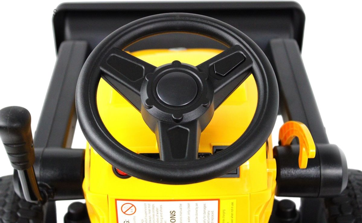 Детский электромобиль RiverToys трактор-погрузчик T333TT желтый