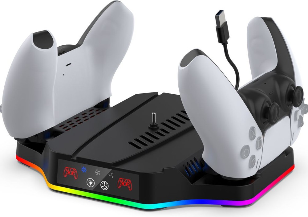 Охлаждающая док-станция DOBE для PS5 Slim с зарядными устройствами (TP5-3583)