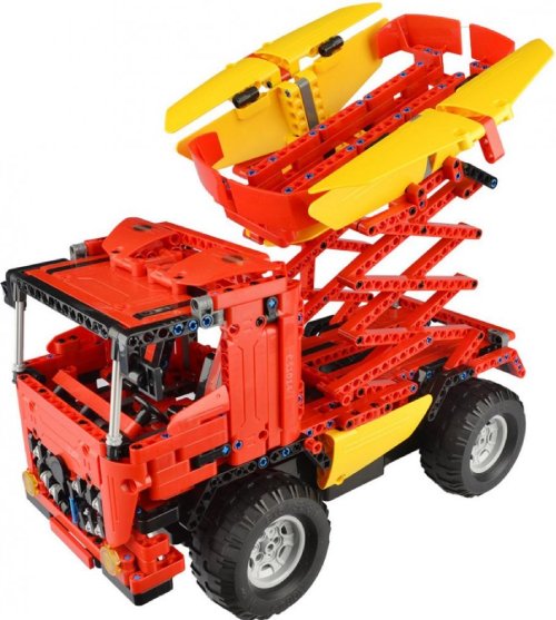 Радиоуправляемая модель Cada Technics  бетономешалка-кран конструктор 2 в 1