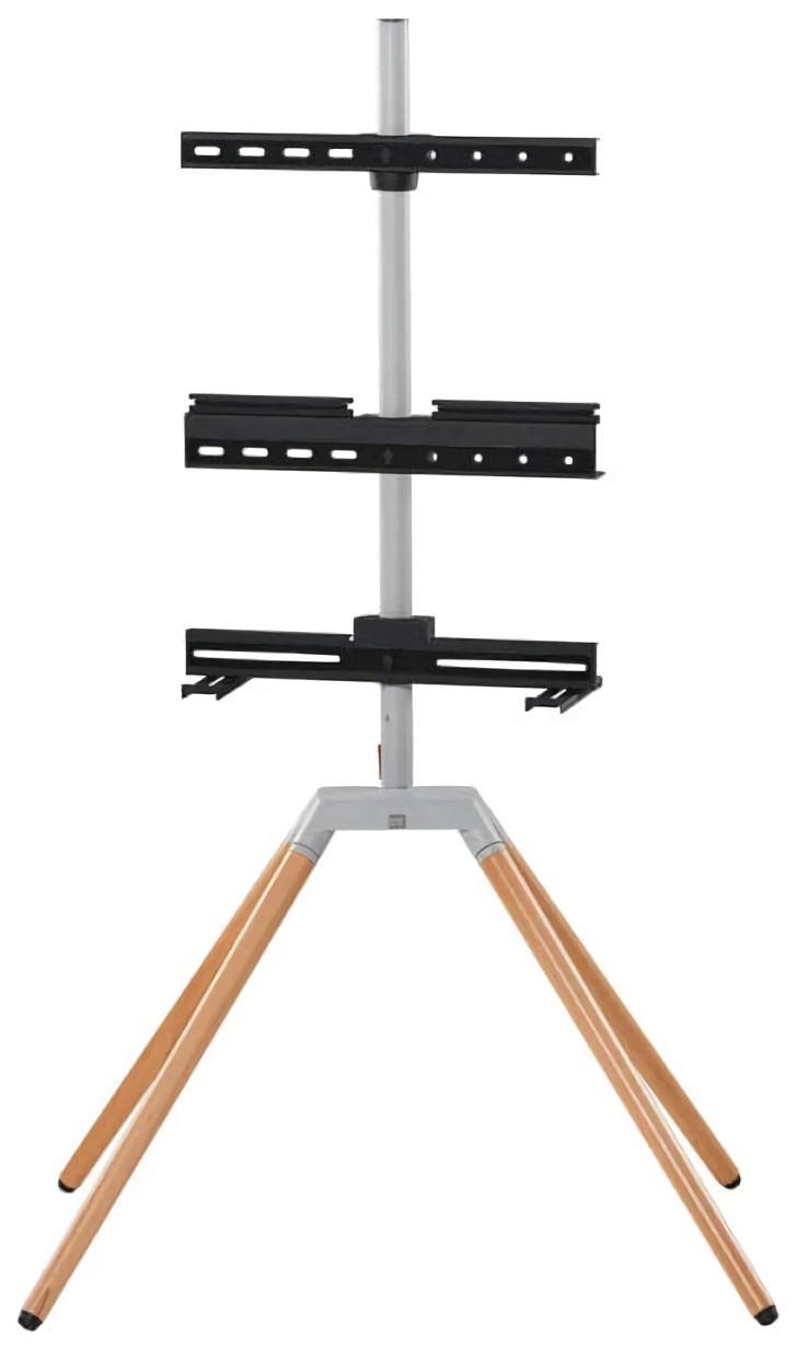(EU) Подставка для телевизора One For All Quadpod WM7476 (32-70", 360°, напольная), Белый, Коричневый, Серебристый