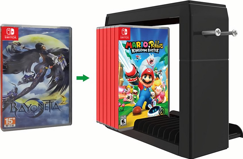 Стеллаж для хранения DOBE для Nintendo Switch (черный) (TNS-19051)