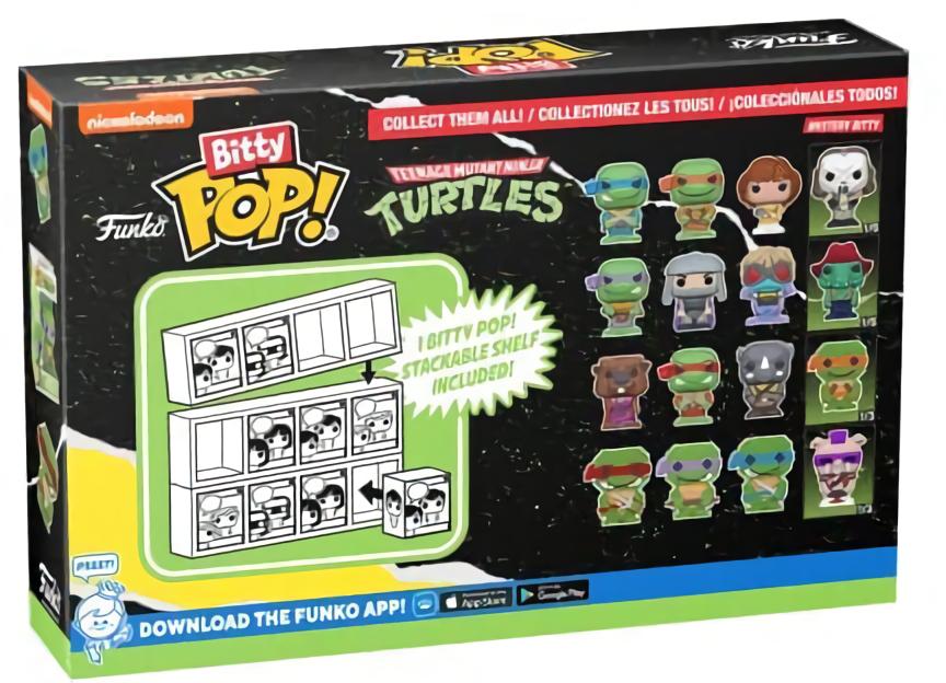 (EU) Фигурка Funko Bitty POP! Teenage Mutant Ninja Turtles Series 3: Splinter, Raphael, Rocksteady & Mystery (71509)