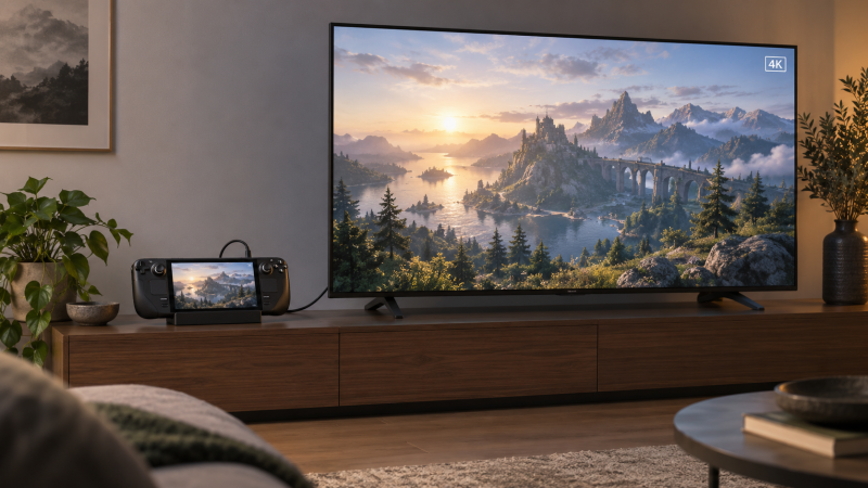 Как подключить Steam Deck к телевизору и настроить 4K без просадок
