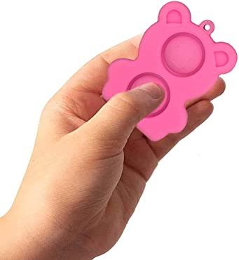 Брелок-игрушка Simple Dimple "Медведь" (фиолетовый) антистресс (тактильная, сенсорная)