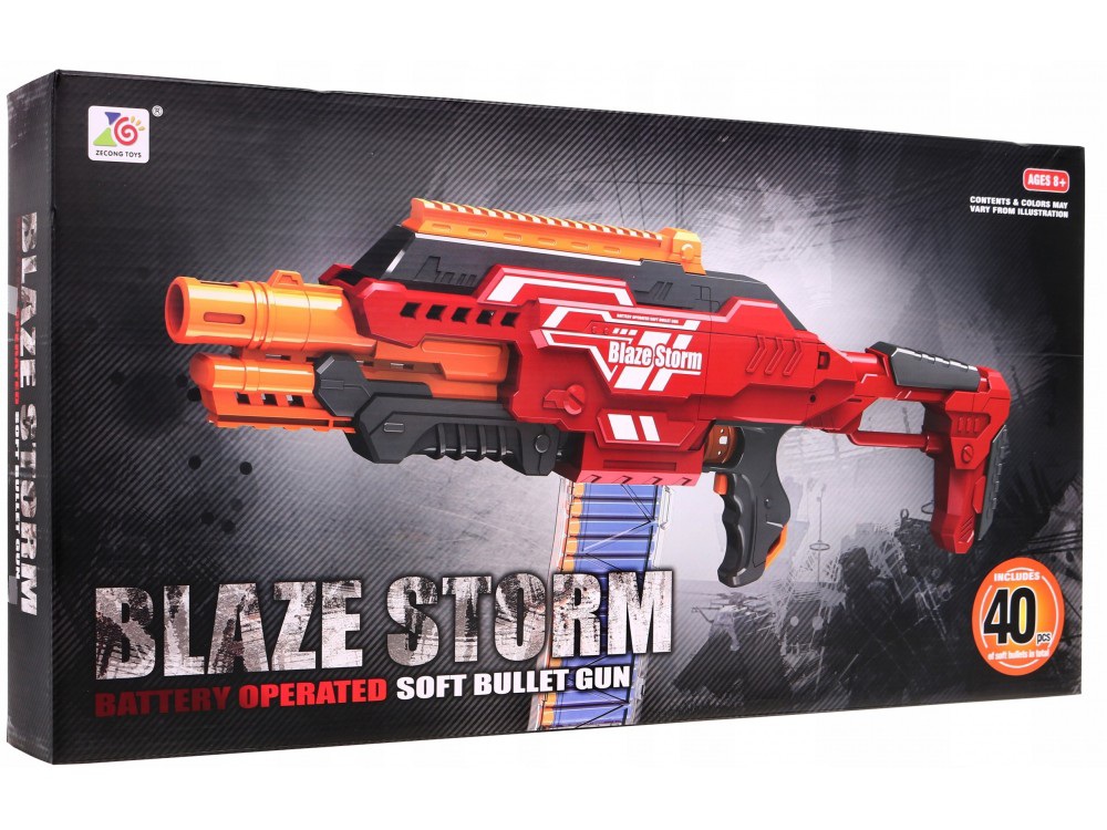 Автомат BlazeStorm с мягкими пулями на батарейках, Zecong Toys ZC7100