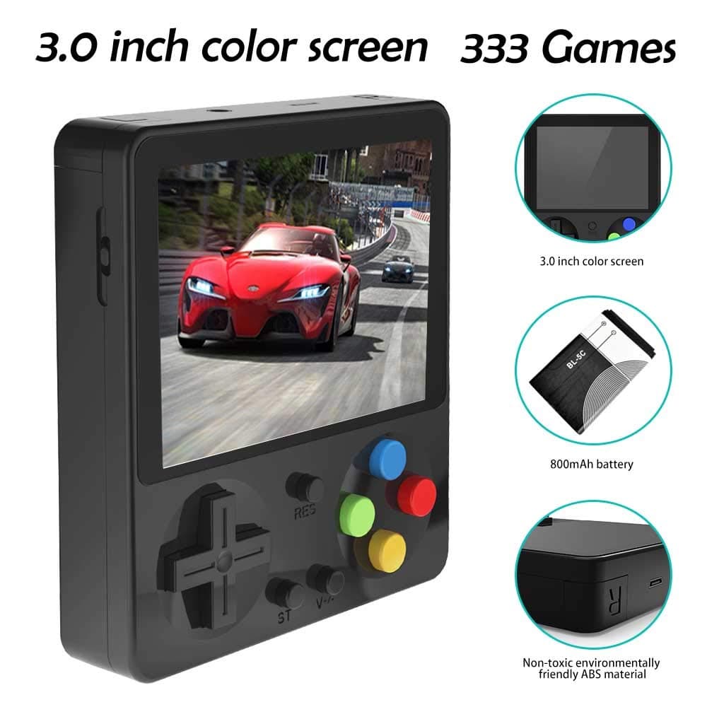 Портативная игровая приставка 333 Retro Games 8 Bit 3.0 inch (прозрачный)