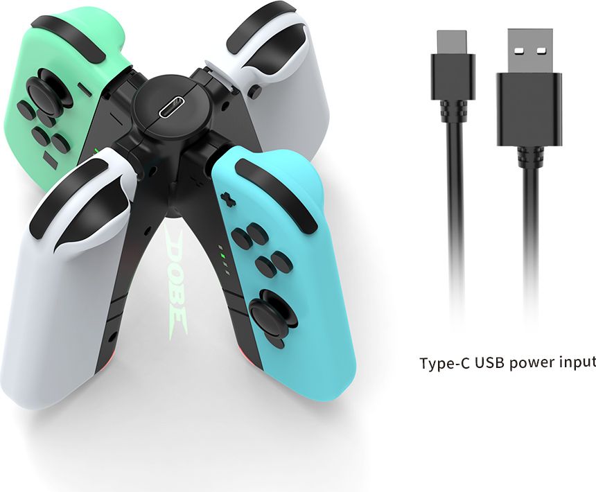 Зарядная станция DOBE для 4-х контроллеров Joy-Con Nintendo Switch (TNS-1180)
