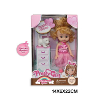 Кукла на бат. озвуч., мебель+питомец 658 в русс. кор. в кор.2*60шт Z736-H43511