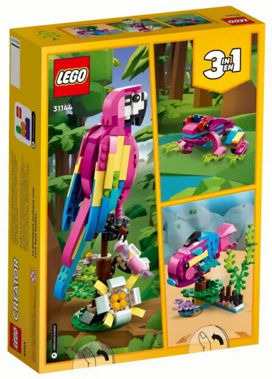 (EU) Игрушка-конструктор LEGO Creator 3 в 1 Экзотический розовый попугай (31144)
