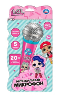 Музыкальный микрофон ЛОЛ 20 песен и звуков.блист.бат. Умка в кор.2*84шт 1810M201-R6