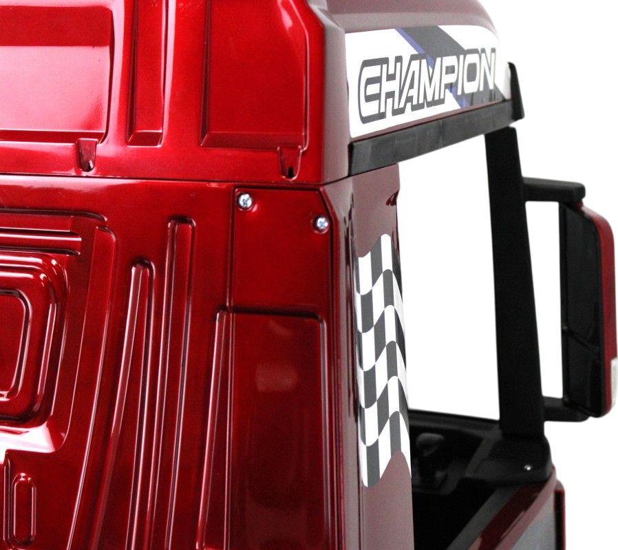 Детский электромобиль RiverToys Mercedes-Benz Actros 4WD (HL358) вишневый глянец