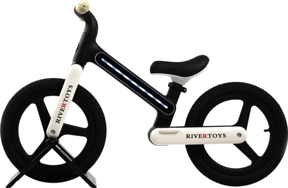Детский беговел RiverToys (HB-003) (черный)