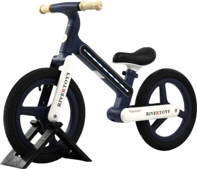 Детский беговел RiverToys (HB-003) сине-(белый)