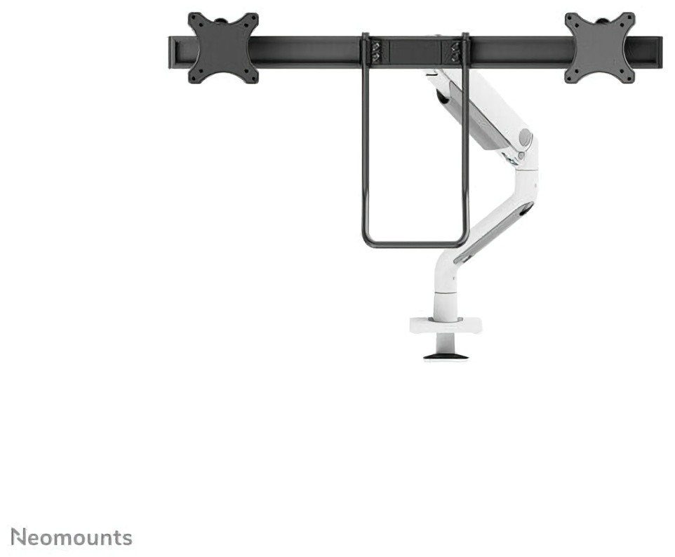 (EU) Аксессуар для монитора Neomounts DS75S-950WH2 NEXT One Настольное Full Motion крепление для 2 мониторов (газлифт, 17-32", 8 кг/экран, VESA 75/100) , Белый