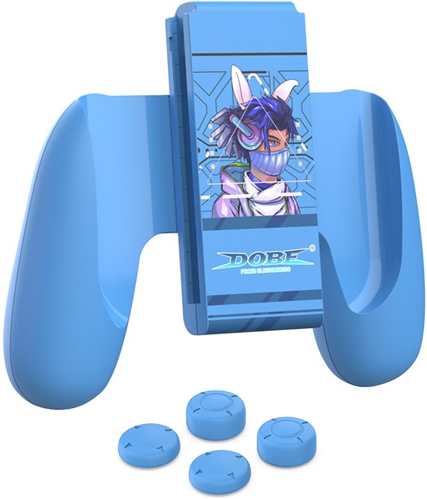 Подзаряжающий держатель DOBE для Nintendo Switch Joy-Con (голубой) (iTNS-2145)