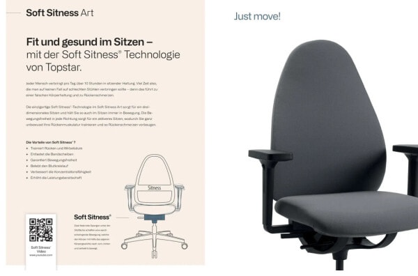 (EU) Офисное кресло Sitness SOFT ART G, 241552474, Чёрное