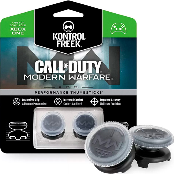 2 высокие накладки на стики KontrolFreek Grips Call of Duty Modern Warfare ADS для геймпада Microsoft XBOX One/Series (чёрный/белый)