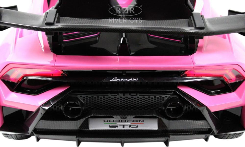 Детский электромобиль RiverToys Lamborghini Huracán STO (E888EE) розовый