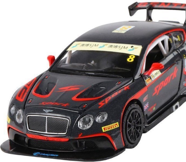 Машина АВТОПАНОРАМА Bentley Continental GT3 (черный) (JB1251407)