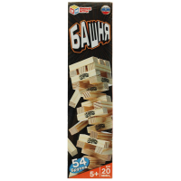 Настольная игра. Башня. 80*80*300 мм. 54 бруска. Умные игры в кор.9шт 4650250545453