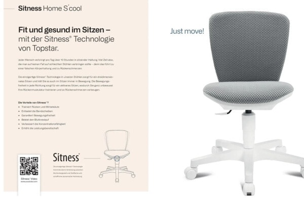 (EU) Детское кресло Sitness HOME SCOOL, 241552427, Серое