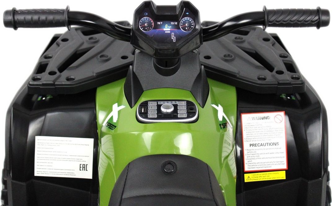 Детский электроквадроцикл RiverToys T001TT 4WD зеленый