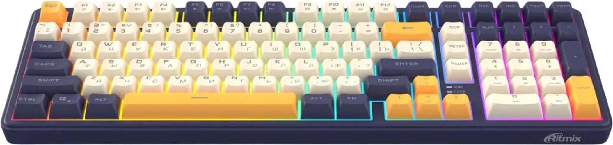 Клавиатура Ritmix RKB-602BL, Тёмно-синяя
