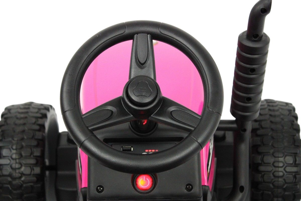 Детский электромобиль RiverToys H444HH розовый