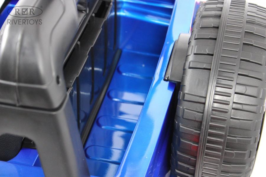 Детский электромобиль RiverToys X004XX синий глянец