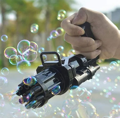 Генератор мыльных пузырей Gatling Electric Bubble Gun Миниган (чёрный)