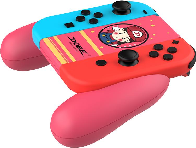 Подзаряжающий держатель DOBE для Nintendo Switch Joy-Con (красный) (iTNS-2145R)