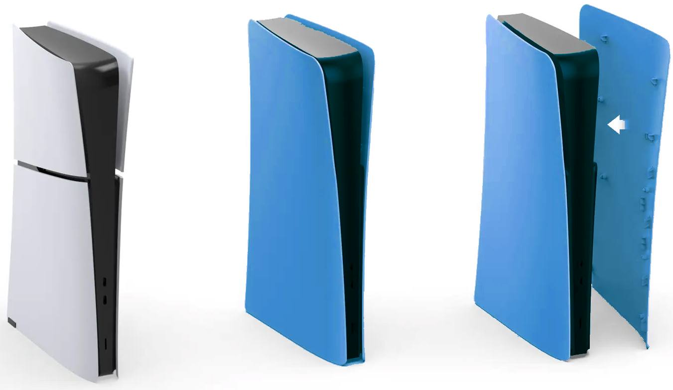 Боковые сменные панели для PS5 Slim Digital (синие) (TP5-3598)