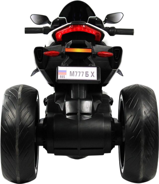 Детский электромотоцикл RiverToys М777БХ белый