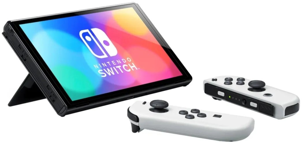 Nintendo Switch OLED 64GB (белый) AZ + пленка на экран + игра FIFA 22
