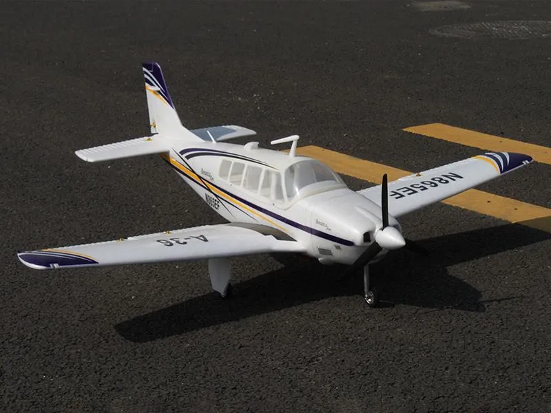 Радиоуправляемая модель самолет Top RC ST Beechcraft Bonanza A36 фиолетовый 1280мм (шасси) PNP (top086B)