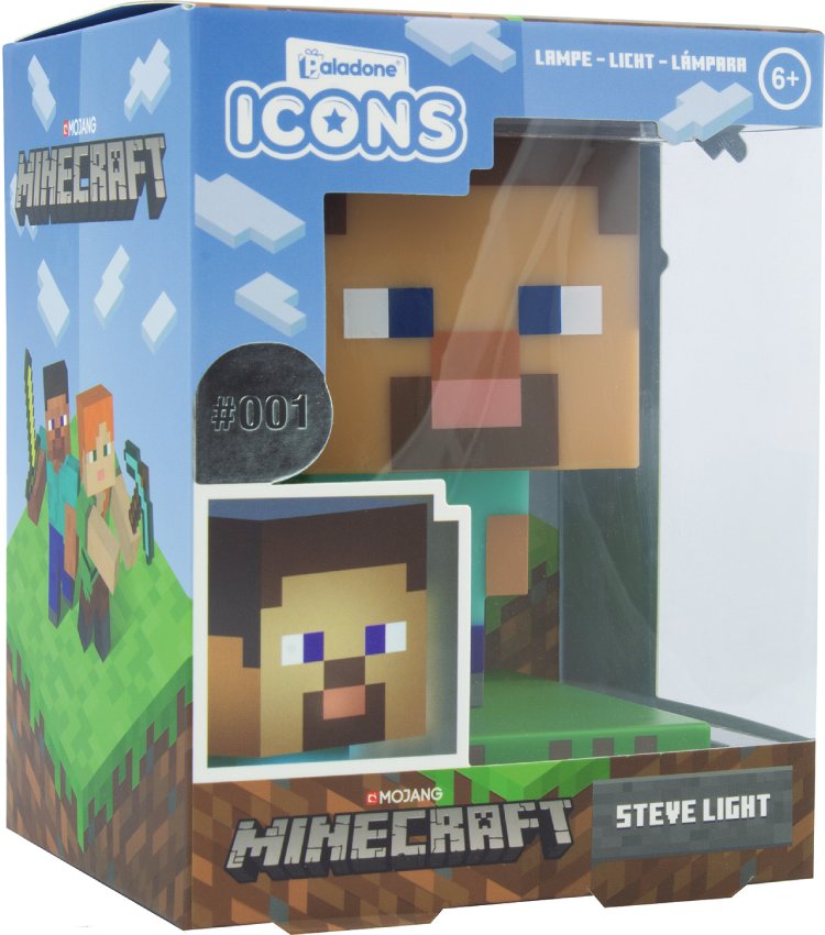 Светильник Paladone Minecraft Steve Icon Light V2 (PP6594MCFV2)