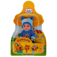 Пупс функц Три Кота 15см, пьет, пис, бутылочка, на блистере КАРАПУЗ в кор.72шт Y15BD-3C-BL-RU