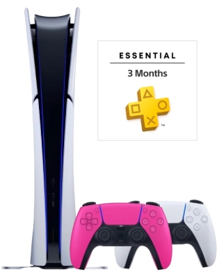 Sony PlayStation 5 Slim Digital (PS5 Slim, EU) + 2-й геймпад (новая звезда) + PS Plus Essential на 3 месяца (тур.)